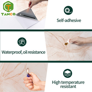 <span class=keywords><strong>Papel</strong></span> pintado de mármol impermeable de cocina autoadhesivo de <span class=keywords><strong>vinilo</strong></span> para <span class=keywords><strong>armario</strong></span> de cocina - Product Image 6