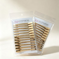 Pinces à cheveux en acier inoxydable personnalisées de 9 cm, pointues, en forme de bec de canard, dorées ou argentées, barrettes alligator, accessoires DIY