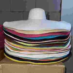 Wide Brim Hat <b>Sunscreen</b> Folding Floppy Sun Straw Hats Summer Women Beach Hats - Product Image 6