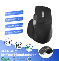 Souris optique ergonomique sans fil rétroéclairée RGB avec défilement latéral intelligent et clic silencieux pour Macbook, ordinateur portable, tablette – En stock