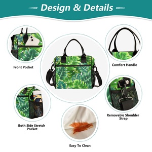 Hot Selling Green Monstera Cooler Tote Bag Custom Logo Hawaii Lifestyle Waterproof Camping Insulated Lunch Cooler Bag - Product Image 3