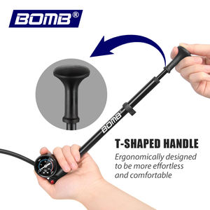 Bomba de Aire para Bicicleta BOMB, 300 Psi, Alta Presión, Válvula Schrader y Presta, para Horquilla Delantera y Suspensión Trasera, con Manómetro - Product Image 5