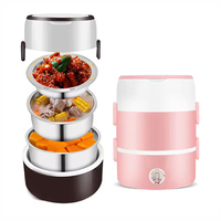 Cuiseur à riz électrique portable multifonctionnel 2L en acier inoxydable à double paroi avec verrouillage, tasse doseuse pour l'umami des aliments et boîtier en plastique