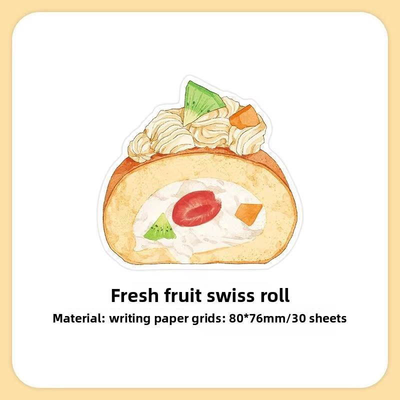 Un Swiss Roll de Fruta Fresca blanco