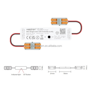 144W <span class=keywords><strong>Mini</strong></span> LED Dimmer MLR2 única cor LED controlador DC12-24V 6A 0,1%-100% regulável com conector fácil 2.4G Smart LED Dimmer - Product Image 1
