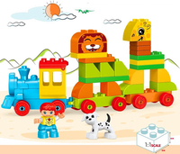 Haute qualité plus récent matériau ABS écologique forme animale créative 50 pièces Train bricolage modèle blocs de construction ensemble pour les enfants