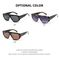 QSKY 2026 Lunettes de soleil polygonales rétro vintage surdimensionnées unisexe, polarisées TAC UV400, ODM OEM, lunettes de soleil tendance