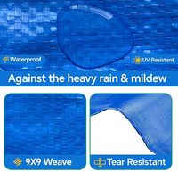 Bâche en toile imperméable avec œillets antirouille, bâche robuste pour camion, toit, agriculture, fourgonnette, extérieur, élevage de volailles