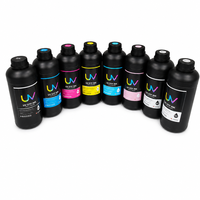 Tinta Pengerasan UV LED untuk Stiker Kristal Tinta UV yang Dapat Dikeraskan untuk Printer Eps I3200U1 I1600U1 XP600 TX800 DX5 DX7