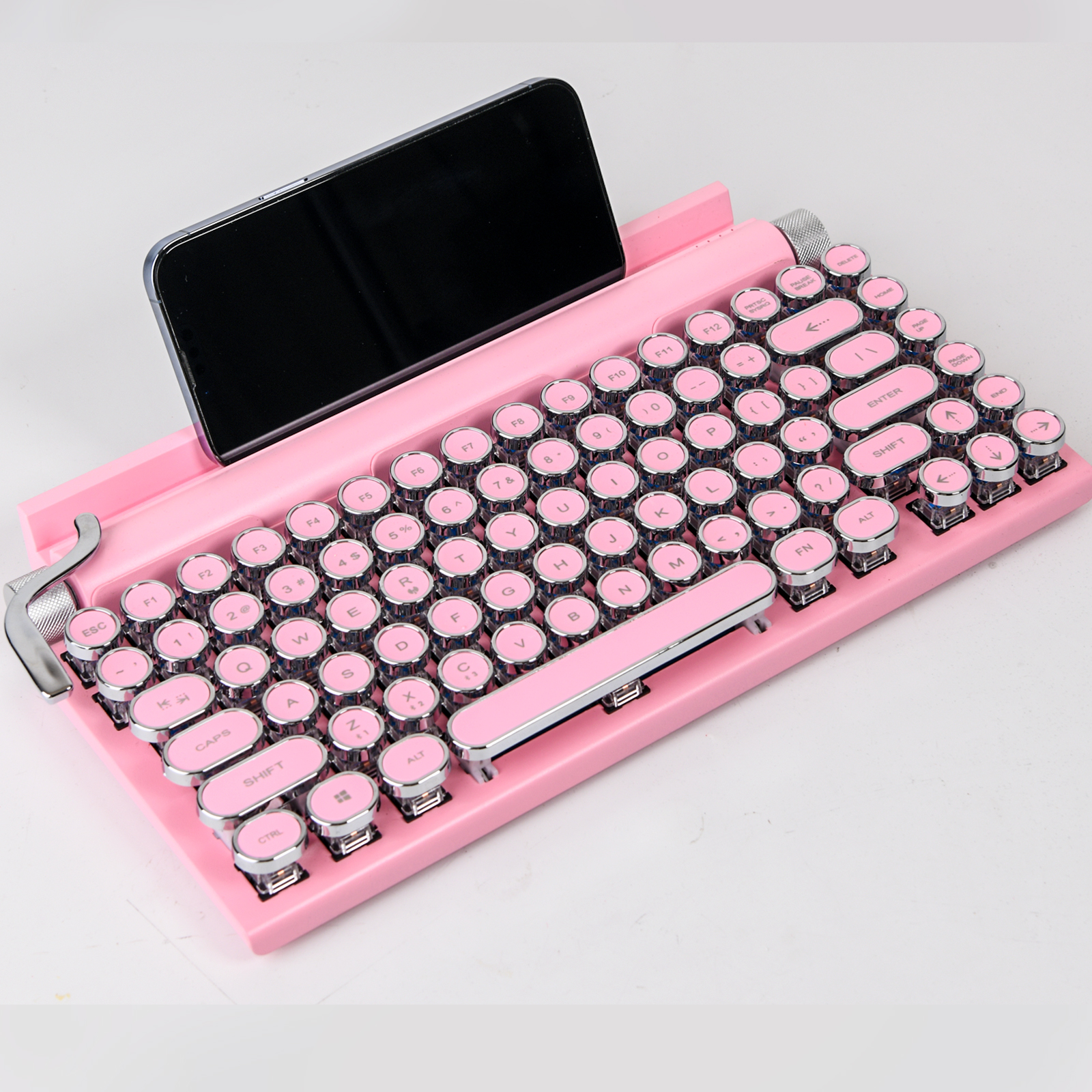 レトロパンクキーボードワイヤレスタイプライターBTメカニカル