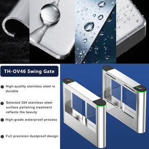 ओम 304 स्टेनलेस स्टील बायोमेट्रिक फेस रिकग्निशन फिंगरप्रिंट nfc Rfid कार्ड रीडर एंटी-टेलिंग स्विंग टर्नस्टाइल बैरियर गेट - Product Image 2