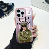 Mode C.P. COMPANY Coque de téléphone magnétique tendance en TPU+PC pour iPhone 16 15 14 13 12 11 Pro Max