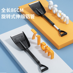Pala para nieve con hoja ancha y engrosada para quitar nieve y limpiar basura, con diseño de mango en D - Product Image 4