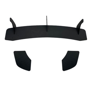 Alerón trasero Amp-Z con canards y aletas para Volkswagen Scirocco R, estilo tuning en negro mate. - Product Image 4