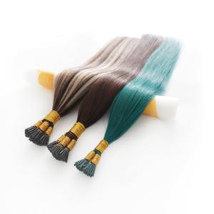 ロシア製レミーケラチンIチップヘアエクステンション二重描画快適で接着剤付き人間ヘアエクステンション - Product Image 6