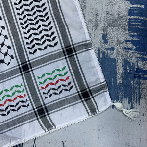 Vente en gros Offre Spéciale unisexe palestinien Kufiya drapeau écharpes 53 pouces carré Arafat Hatta 100% coton Shemagh Keffiyeh arabe écharpe - Product Image 3