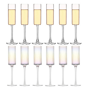 BST Custom 5.5oz Acrylic For <strong>Champagne</strong> <strong>Flute</strong> Goblet Lightweight Luxury Cylinder Plastic Wine Glasses - Product Image 2