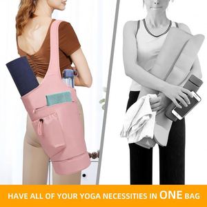 Bolsa de yoga grande de muestra gratuita, bolsa de alta calidad con bolsillo, bolsa de yoga deportiva ecológica de poliéster - Product Image 5
