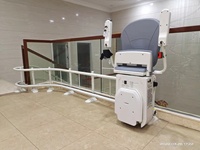 Chaise élévatrice électrique, siège incurvé, rampe pour escaliers, sans barrière, pour villa