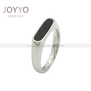 핫세일 블랙 스톤 남성 반지 기하학적 디자인 남성용 웨딩 약혼 스톤 반지 - Product Image 5