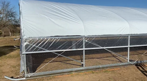 <span class=keywords><strong>Poulailler</strong></span> mobile à double couche en PVC à faible coût avec système d'alimentation et d'abreuvement, serre pour poulets - Product Image 5