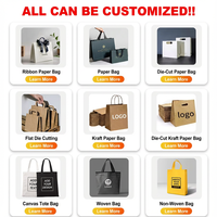 Sac à provisions en papier Sacs en papier cadeaux personnalisés Emballage en carton pour vêtements Chaussures Sac de transport kraft avec poignée