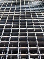 Matériaux de construction métalliques, grille en acier galvanisé, grille à barres plates galvanisées à chaud