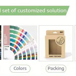 Juguetes de dentición de bebé de fábrica, mordedor de silicona de mano de animales anticaída sin BPA para niños - Product Image 5