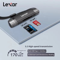 Lecteur de carte Lexar 2 en 1 USB 3.2 USB-A de transmission haute vitesse Interface Type-C Lecteur de carte mémoire SD LRW310U