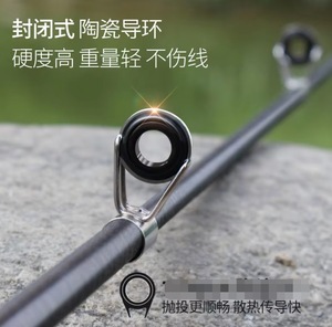 Canne à pêche surfcasting KS Mini Sea Pole 6m, action extra rapide, guides pour pêche en mer - Product Image 5