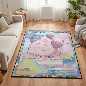 พรมลายโปเกมอน คลีฟา น่ารัก สไตล์คาวาอิ ตกแต่งห้องสวยงาม พรมนุ่มกันลื่น เหมาะสำหรับห้องเกมมิ่ง ของขวัญสำหรับโอตาคุ ตกแต่งห้องนอน - Product Image 4