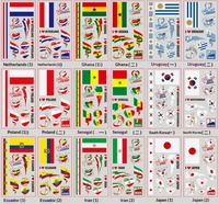 Autocollants jetables à transfert d'eau 2026 – Design Drapeaux USA, Canada, Mexique pour les fans de football, événements sportifs et fêtes