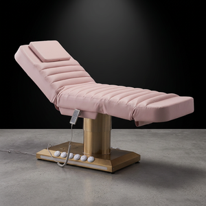 Cama de Belleza Eléctrica de Grado Comercial con 3 Motores, Cuero PU y Esponja Gruesa para Masajes, Cuidado de la Piel y Estudios, Mesa de Masaje Resistente - Product Image 1