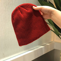 Vrouwen Custom Acryl Beanie Hoeden Geboeid Distressed Muts Korte Winter Skull Cap Custom Breien Distressed Mutsen