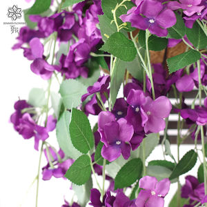 Hortensia feuilles de lierre artificielles vignes lierre artificiel soie fausse vigne artificielle suspendue avec ros - Product Image 5