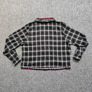 เสื้อเชิ้ตลายสก๊อตสำหรับผู้ชายเสื้อเชิ้ตผ้าสักหลาดแขนยาวแบบติดกระดุมสำหรับผู้ชายเสื้อเชิ้ตผ้าสักหลาดลายพระอาทิตย์จางหายไปแนววินเทจแบบลำลองกำหนดเอง - Product Image 2