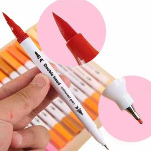Двойной наконечник мягкий маркер для рисования тонкий лайнер цветной акварельной кисти для начинающих и профессионалов - Product Image 3