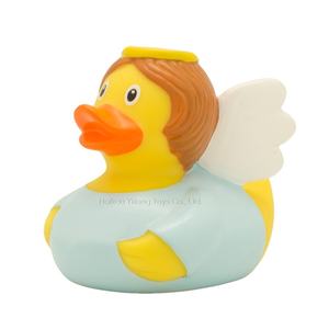 Jouets de bain exclusifs <span class=keywords><strong>Angel</strong></span> en caoutchouc de 3 pouces, canards en plastique personnalisés pour bébé, motifs uniques, vente en gros, mini et petits - Product Image 2
