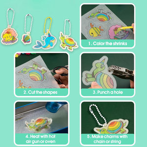 DIY Princess <strong>Shrinky</strong> <strong>Dinks</strong> Art Kit Plastic Shrinking Charms Fun &amp; Mess-Free No-Mess Art for Kids - Product Image 5