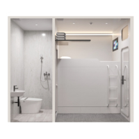 Kami kualitas tinggi kabin kedap suara rumah kecil kabin tidur Hotel kotak kapsul untuk bandara dengan Toilet dan kamar mandi