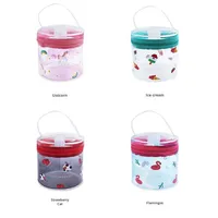 Fabricant de sacs à baril en PVC en gros Rangement transparent et à main pour produits de toilette Rangement extérieur Caractéristique étanche