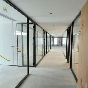 프레임리스 투명 초협소 유리 파티션 벽 남자-사무실 부문 10mm 12mm 용 풀뷰 유리 벽 파티션 - Product Image 3