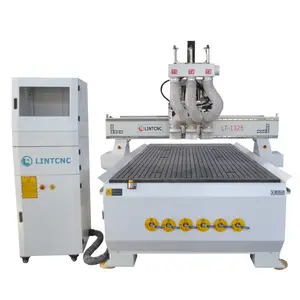 CNC Wood Router Machine Price Factory Direct 3 Heads Multi Heads with Vacuum Table Popularly Used as Carpentry Carving Machine