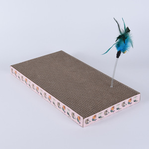 Poste rascador para gatos con forma de libro, juguete duradero de cartón corrugado para gatos, temporada de otoño - Product Image 2