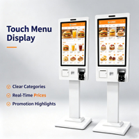 Kiosco de Autoservicio con Pantalla Táctil Android de 24 Pulgadas, para Pedidos, con Impresora Térmica de Recibos, para Restaurantes de Comida Rápida