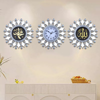 Horloge murale 3D vintage de luxe moderne en plastique, ensemble de décoration pour salon, extérieur, cuisine, maison, analogique, fabricant