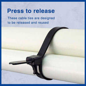 สายรัดเคเบิลไนลอนแบบยืดหดได้ KSS สำหรับขายส่งออนไลน์ ทนทานต่อการเสื่อมสภาพ ปลดล็อคได้ สีดำ สำหรับงานอุตสาหกรรม ขนาด 7.6*125 มม. - Product Image 3