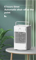 Ventilateur de climatisation évaporative USB, humidificateur à atomisation, vent froid, minuterie 6H, mini ventilateur portable, remplissage d'eau, voiture, hôtel