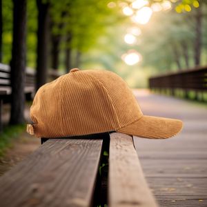 Gorra de Béisbol Unisex de Algodón Personalizable con su Logotipo, Gorra de 6 Paneles Lisa, Gorra de Pana Estilo Dad Hat - Product Image 5