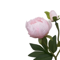 Fleur artificielle de pivoine à 2 têtes, pivoine en soie artificielle à tige unique, arrangement floral rose pour la décoration de la maison, de l'hôtel et des mariages
